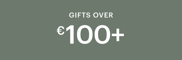 A green square with the text Gifts Over $100 in white