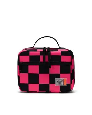 Herschel Supply Co | Alexander Zip Tote - Large | Insulated | Large Check Neon Pink/Black